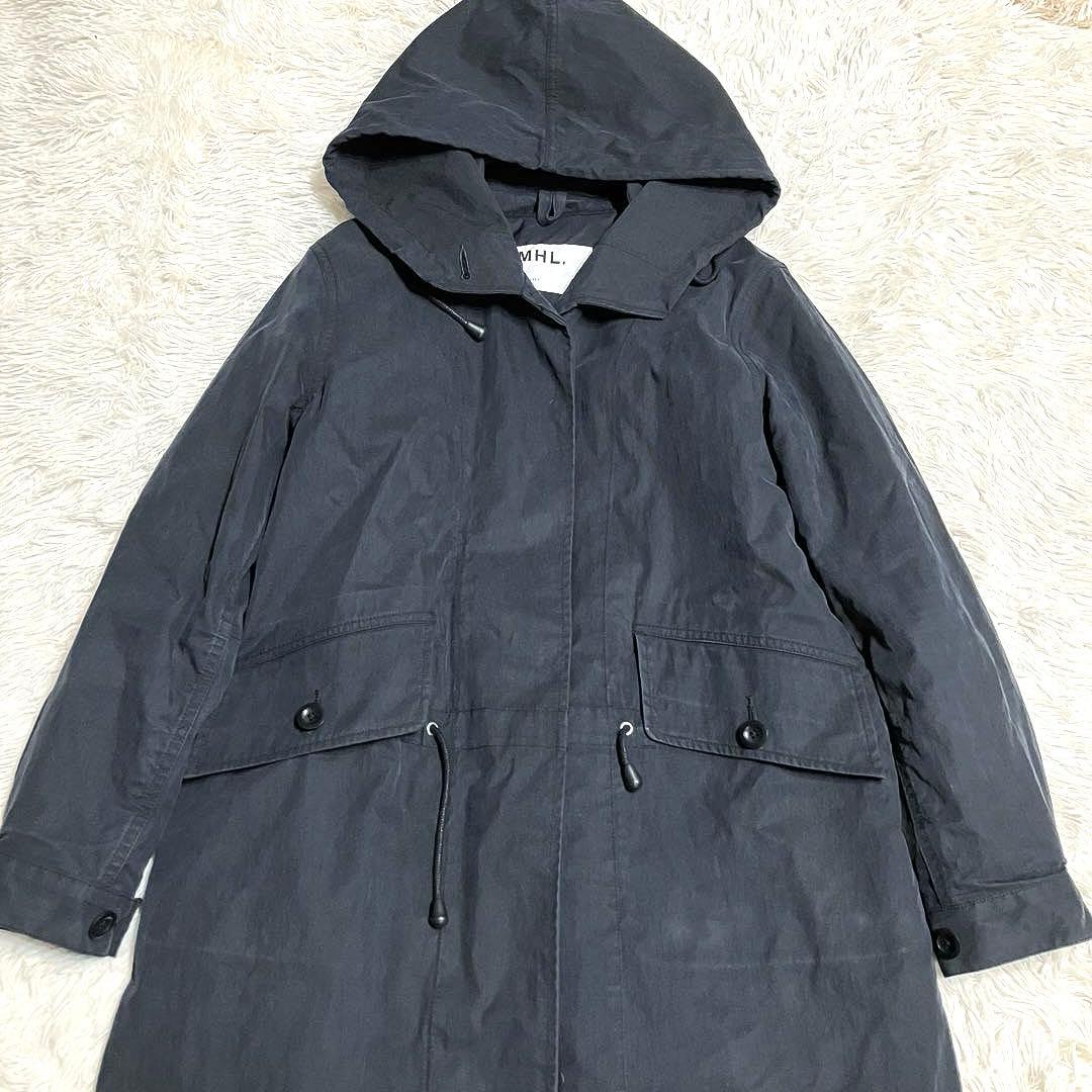 マーガレットハウエル MHL. モッズコート ライナー付き 人気デザイン 黒 M