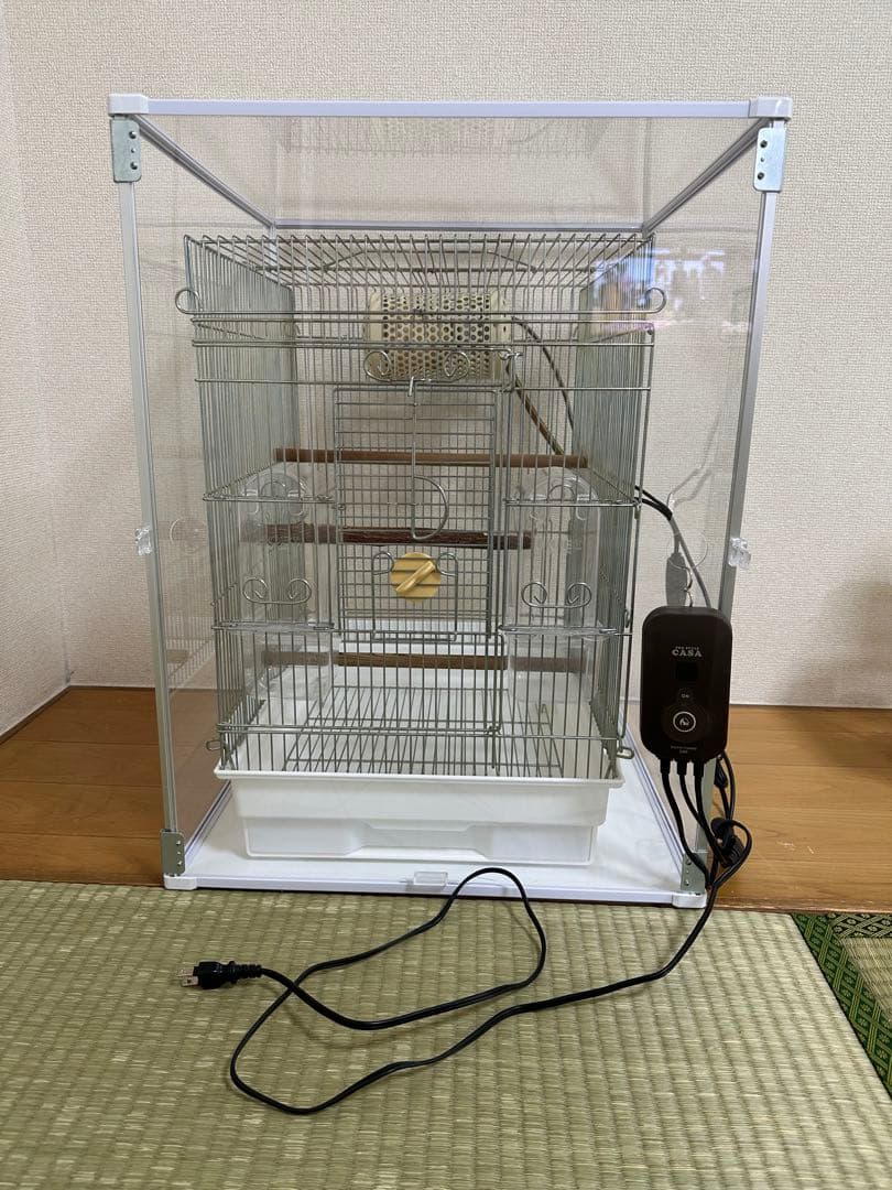 HOEI 35手のりG鳥ケージ＋アクリル保温カバー