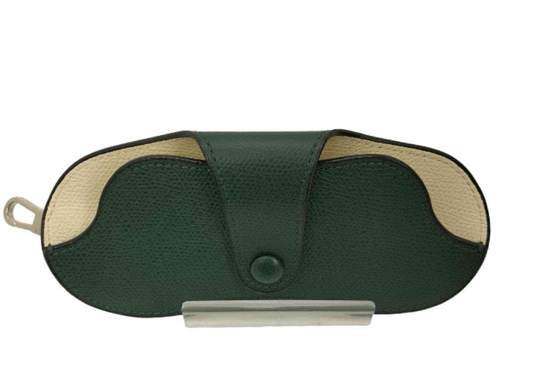 【美品！希少！】Valextra　メガネケース　ダークグリーン　ホワイト