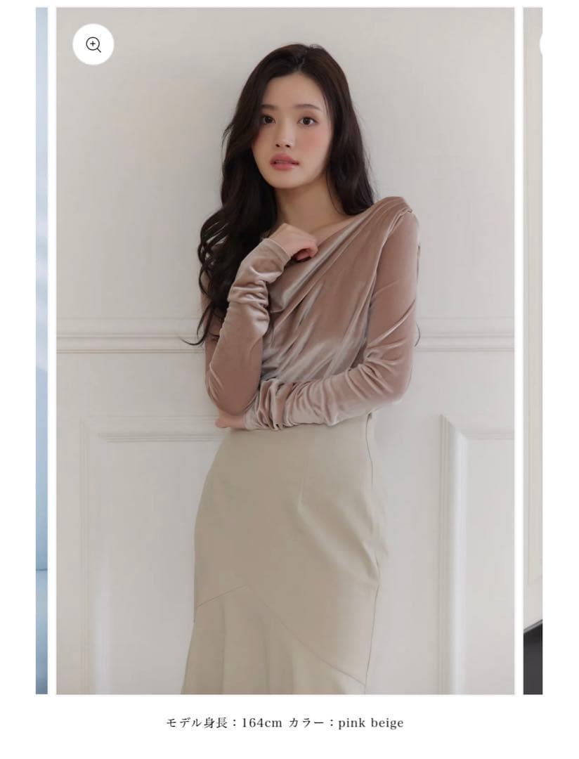 ☆タグ付き新品☆polaura グロッシーベロアドレープトップス