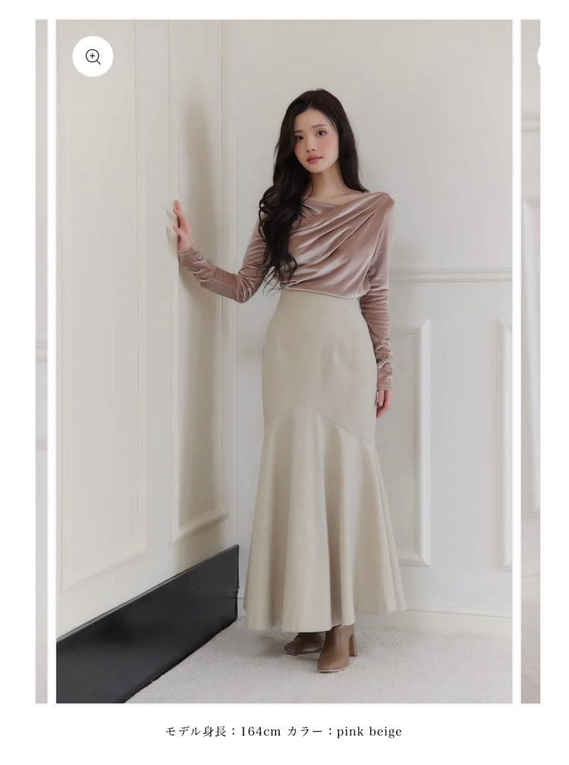 ☆タグ付き新品☆polaura グロッシーベロアドレープトップス