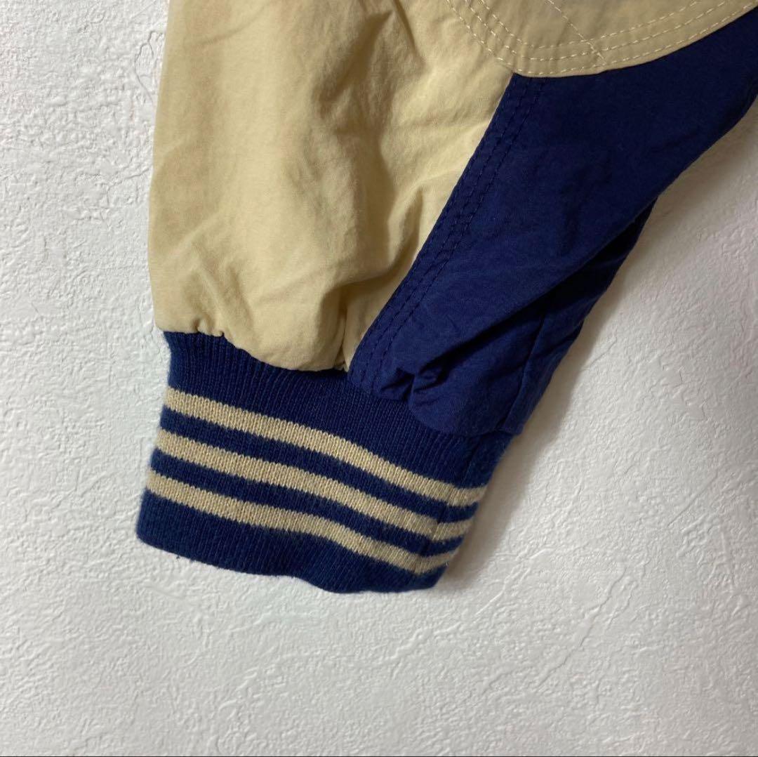 【背面ビッグ刺繍ロゴ◎】NIKEナイロンジャケット古着銀タグMツートンカラー