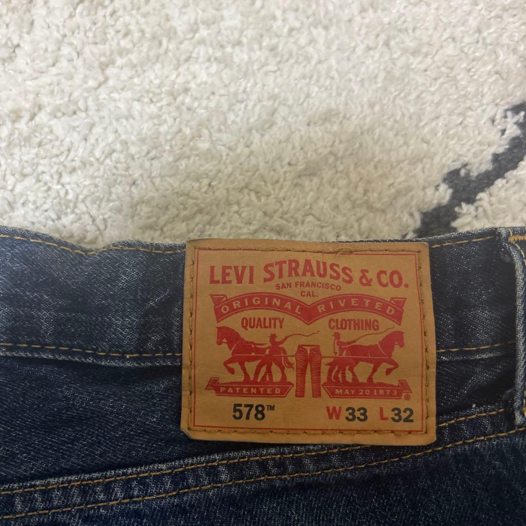Levi'sリーバイス578 W33 L32 ダークブルー