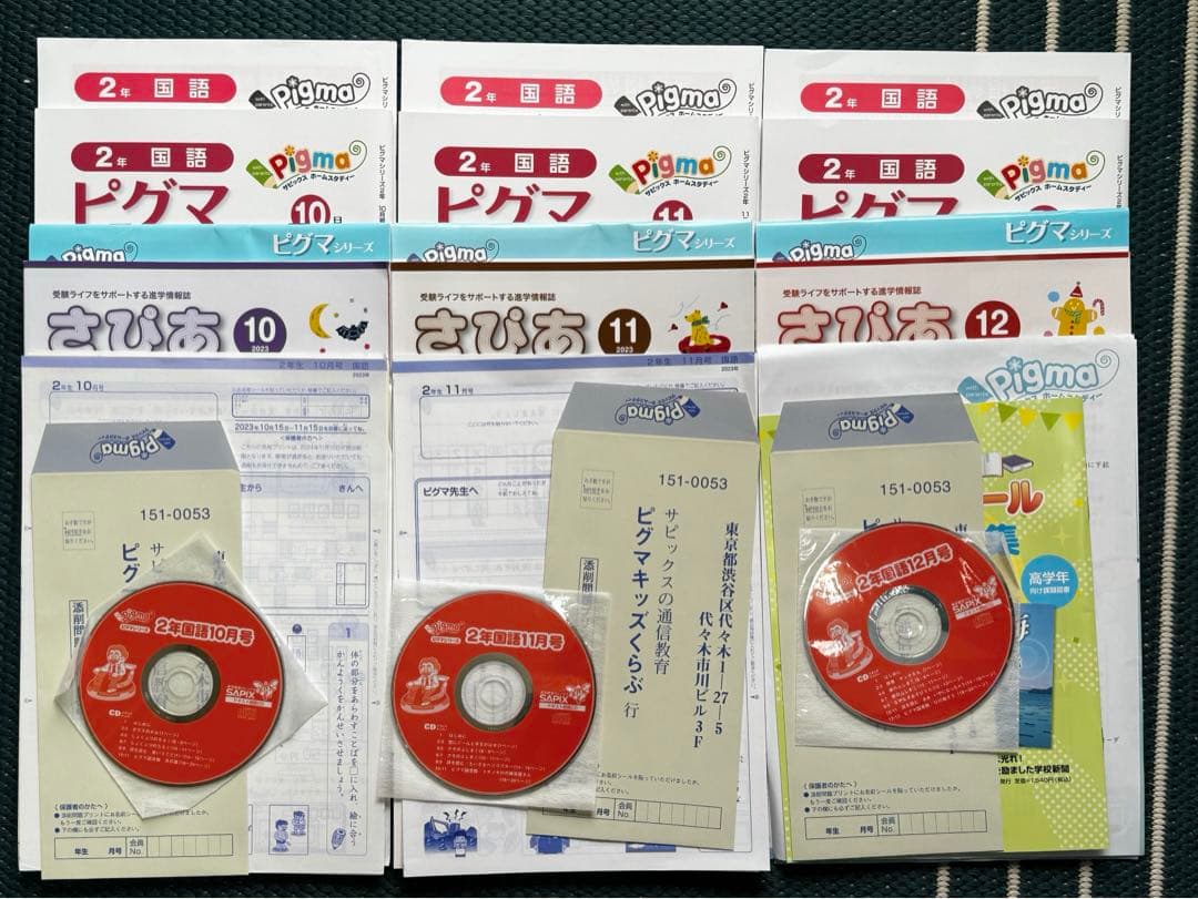 ピグマキッズ SAPIX 2年生 2023/4~2024/3 未使用 ピグマ