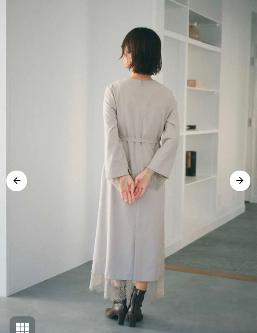 【新品】STRATA レースドッキングキャミセットワンピース　ライトベージュ