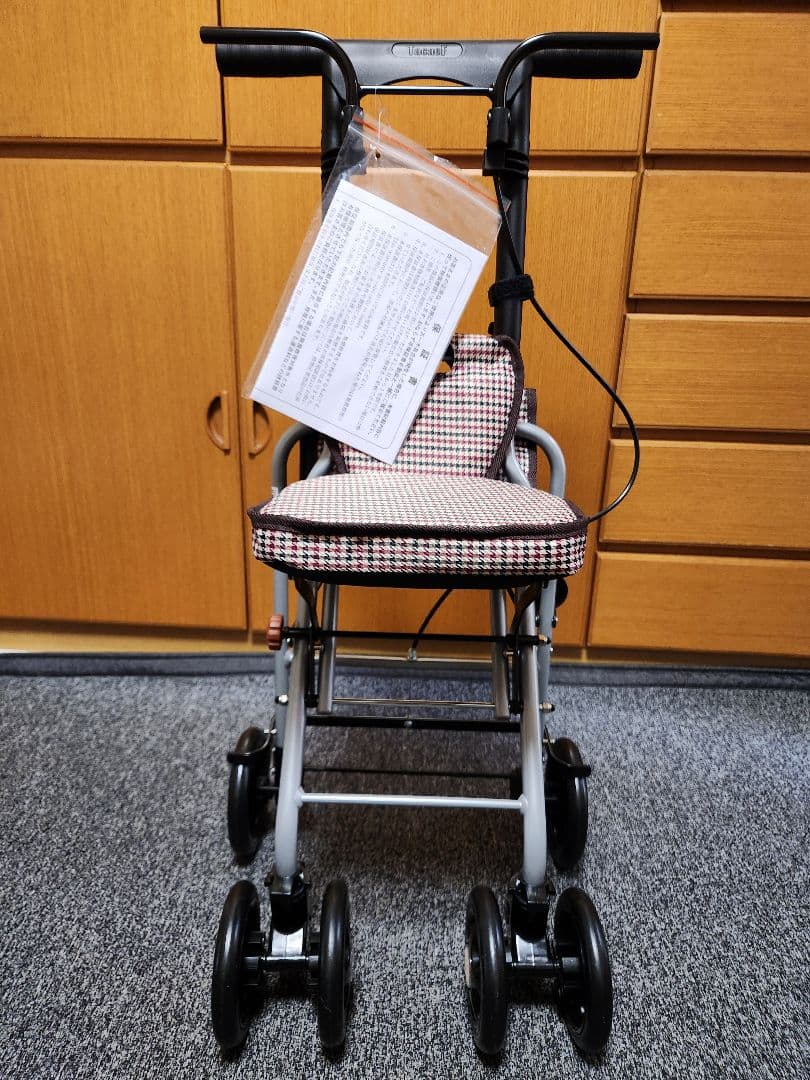新品!TakaoF 折りたたみ式シルバーカー チェック柄