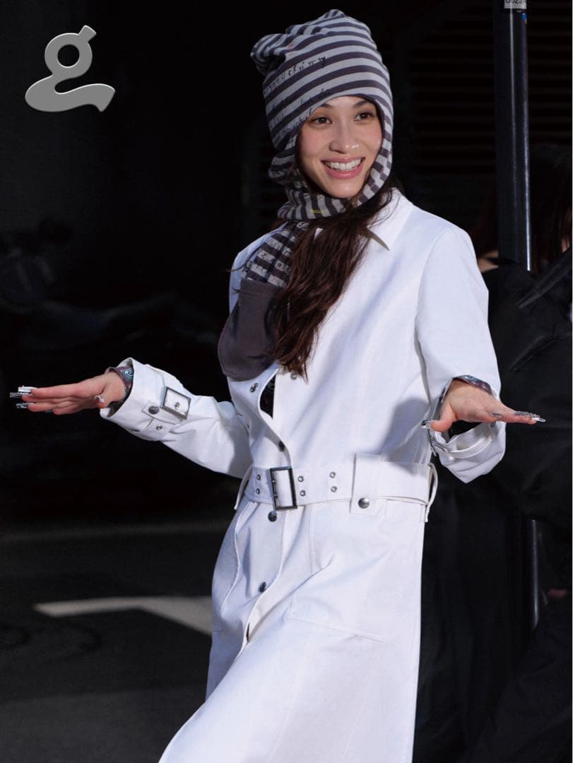 サ*ー様 【完売品】GRAPE 25AW アシンメトリーロングイヤーニットキャッ