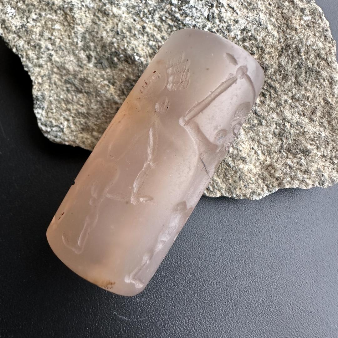 円筒印章 古代メソポタミア文明 英雄と怪物 スタンプ パワーストーン 1494