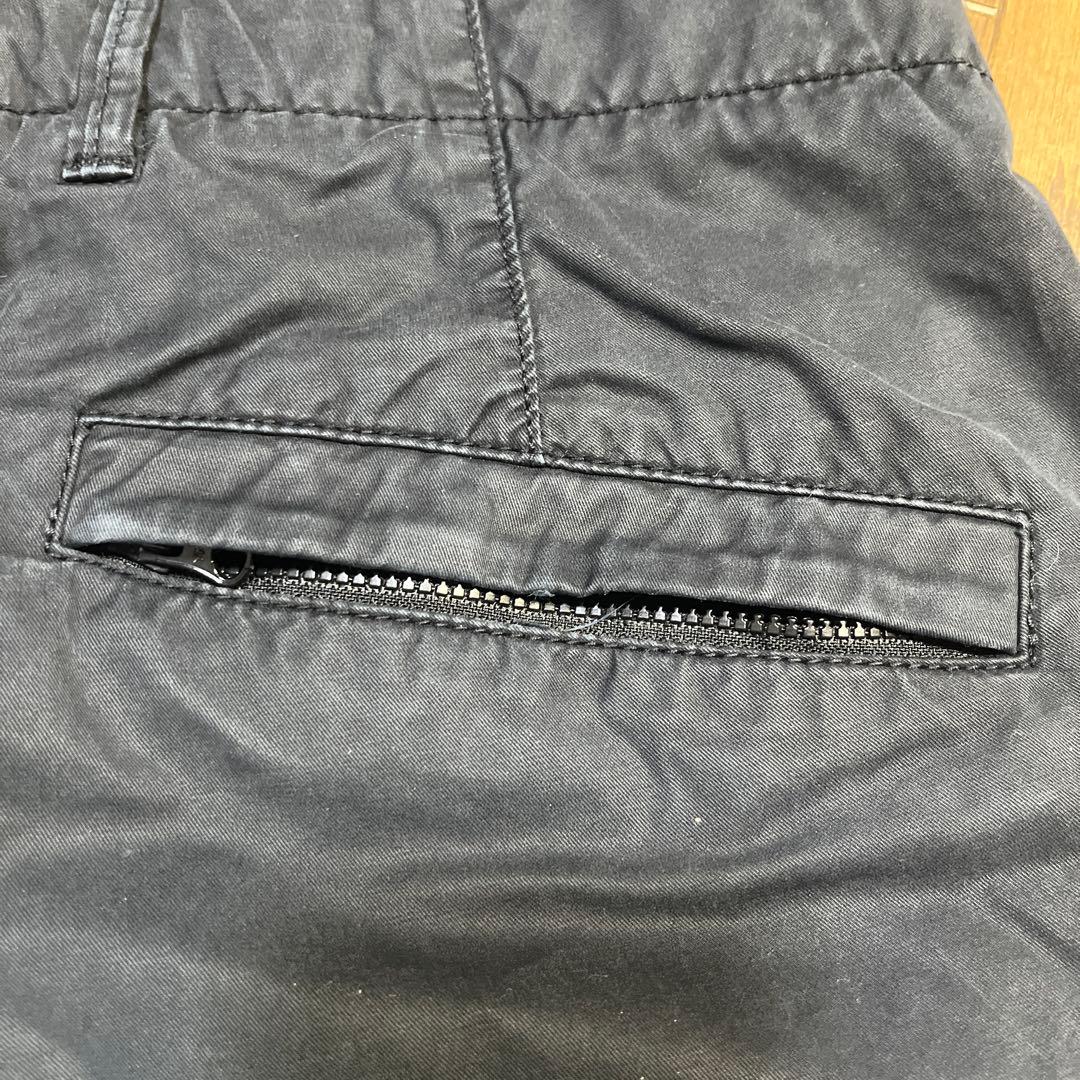 STONE  ブラックカーゴパンツW30