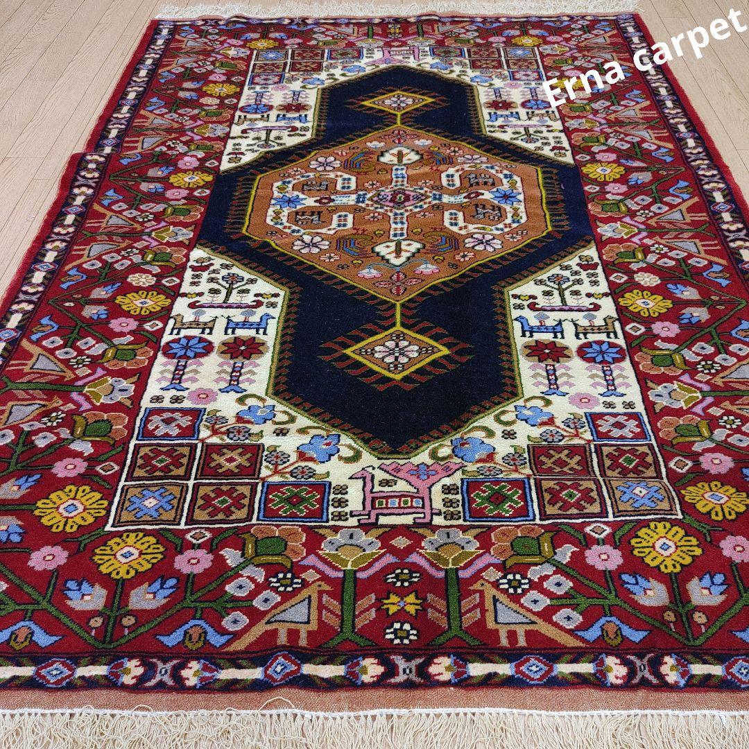 ペルシャ絨毯 新品 158x116 手織り クルド・ グーチャン産 persia