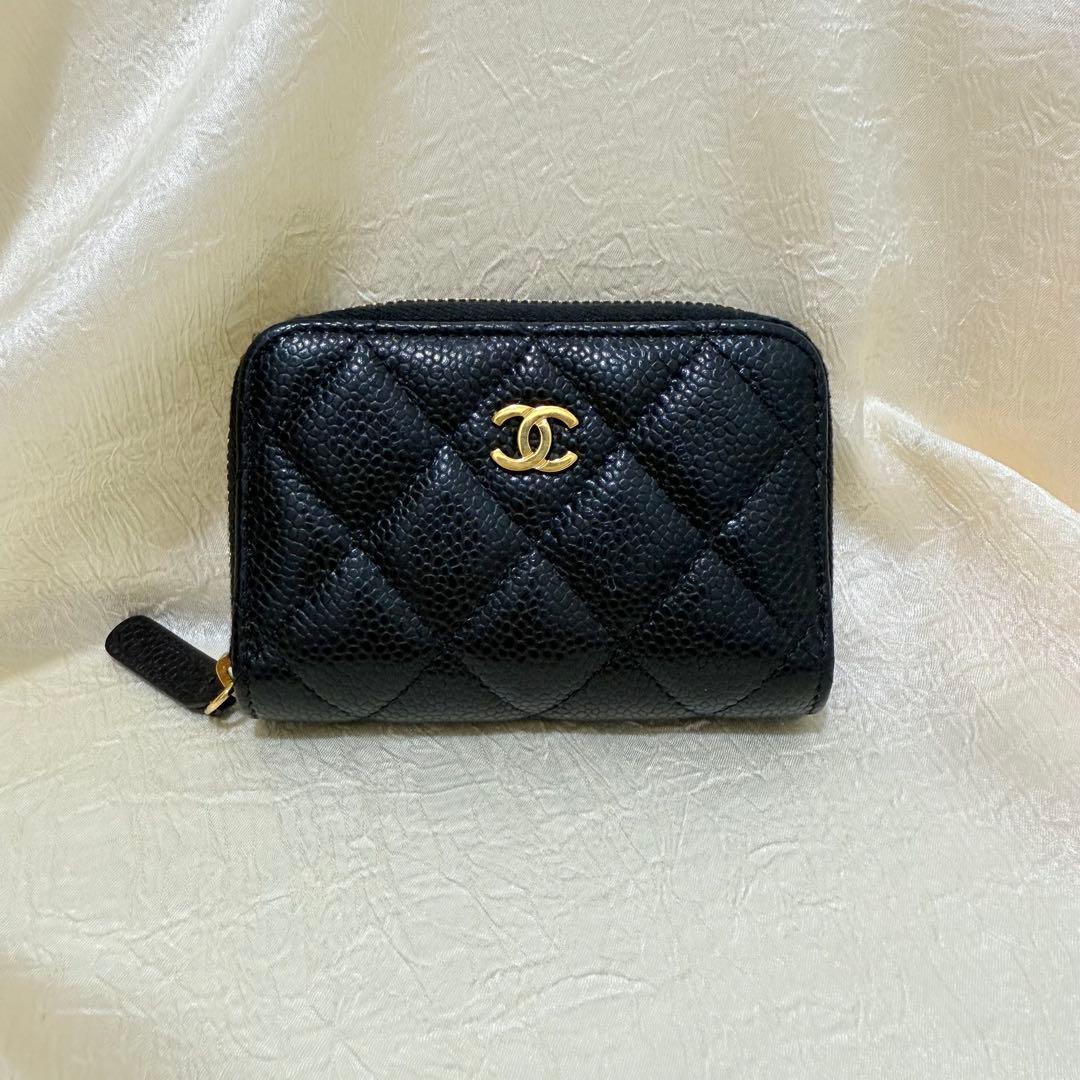 CHANEL シャネル カードケース 小銭入れ キャビアスキン ケース