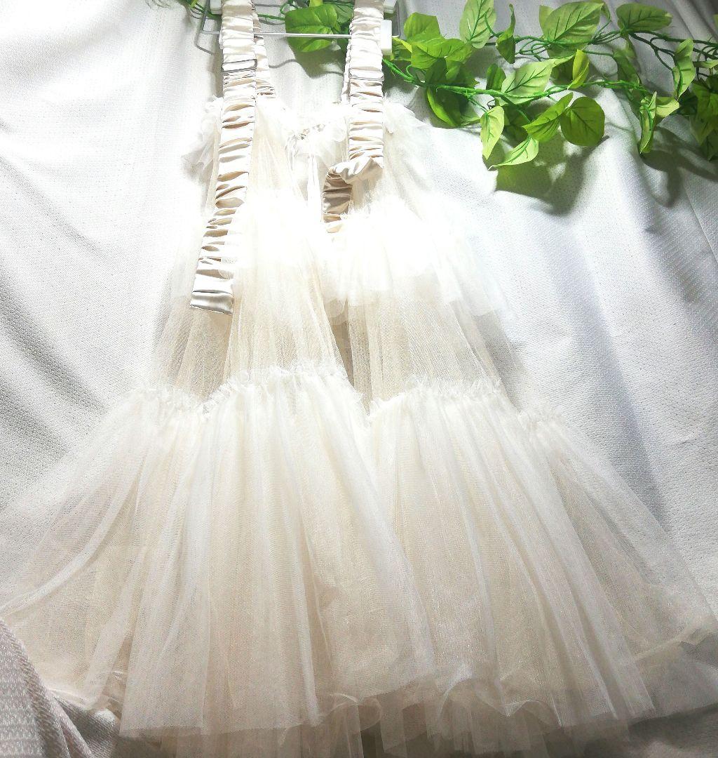 LA BELLE ETUDE　ホワイト チュールロングジレ