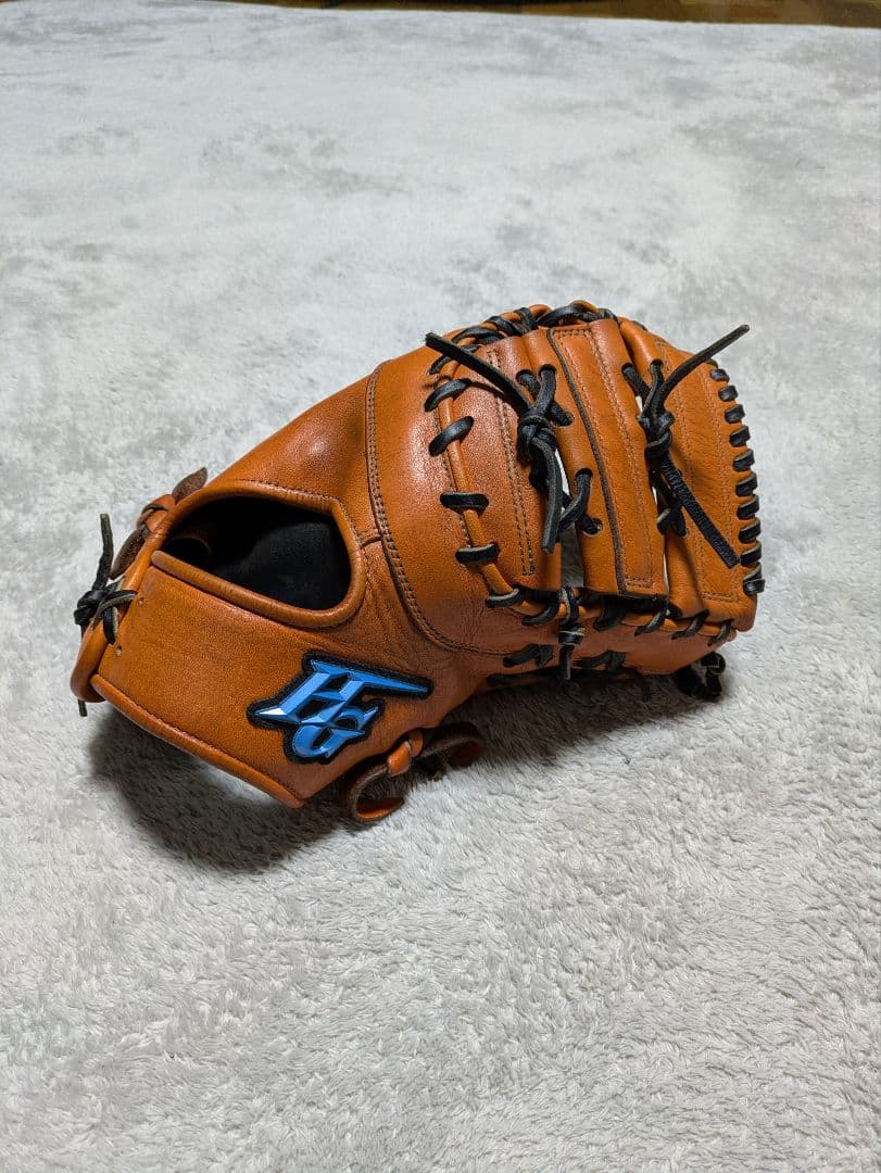 ハイゴールド 一般軟式用ファーストミット　オレンジ