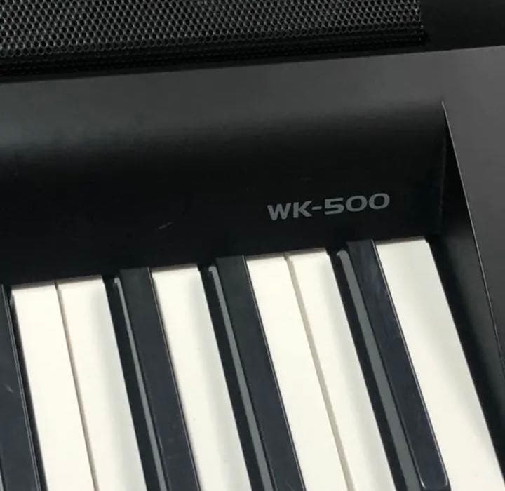 【CASIO】WK-500 キーボード　電子ピアノ　ペダル付き ※傷あり