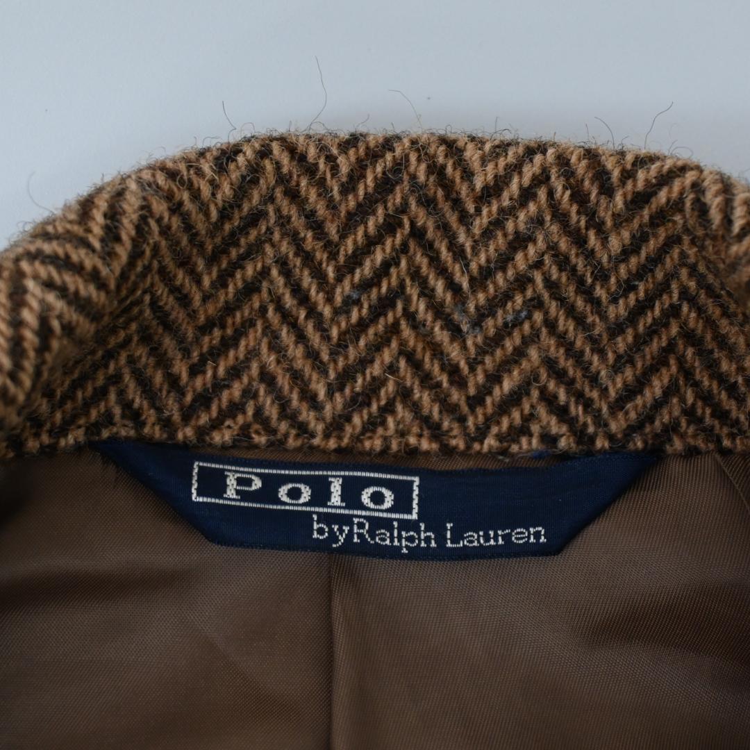 90s ラルフローレン ヘリンボーン ツイードジャケット 47983*