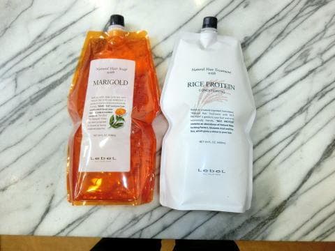 脂性気味の髪頭皮ルベルマリーゴールドシャンプー2本ライスプロテイン4本