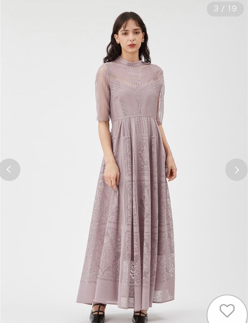 オーナメントラインパネルドレス