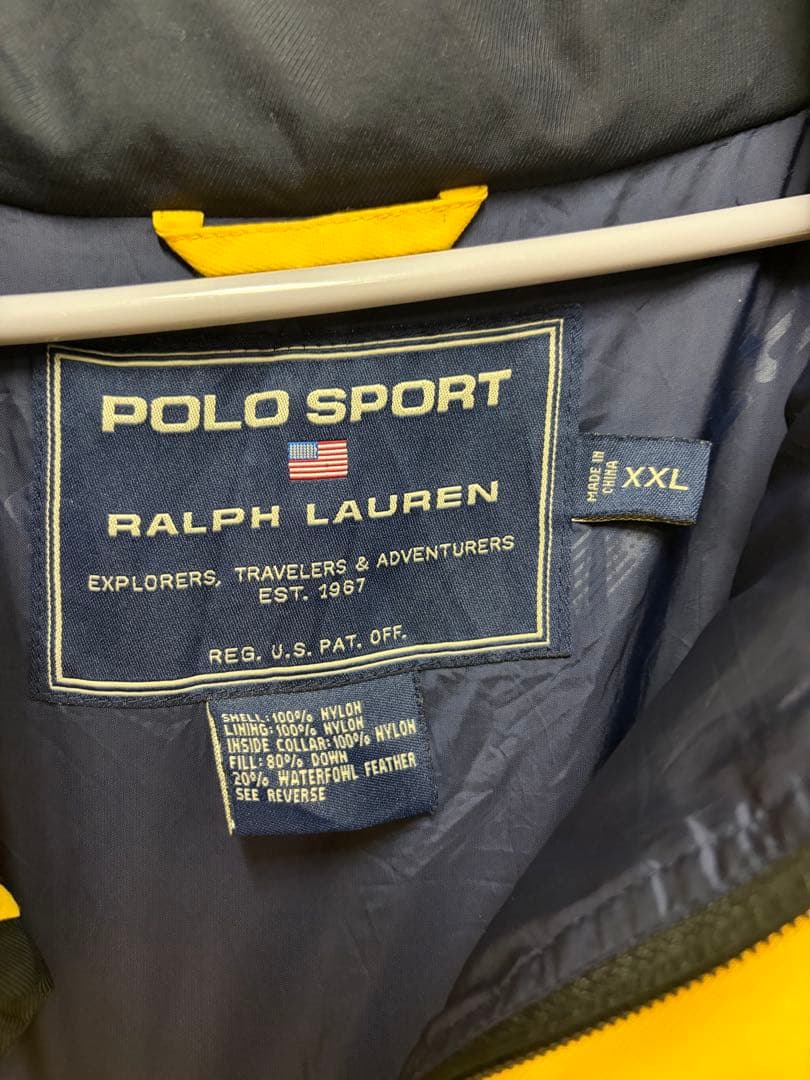 POLO SPORT ダウンベスト XXL イエロー