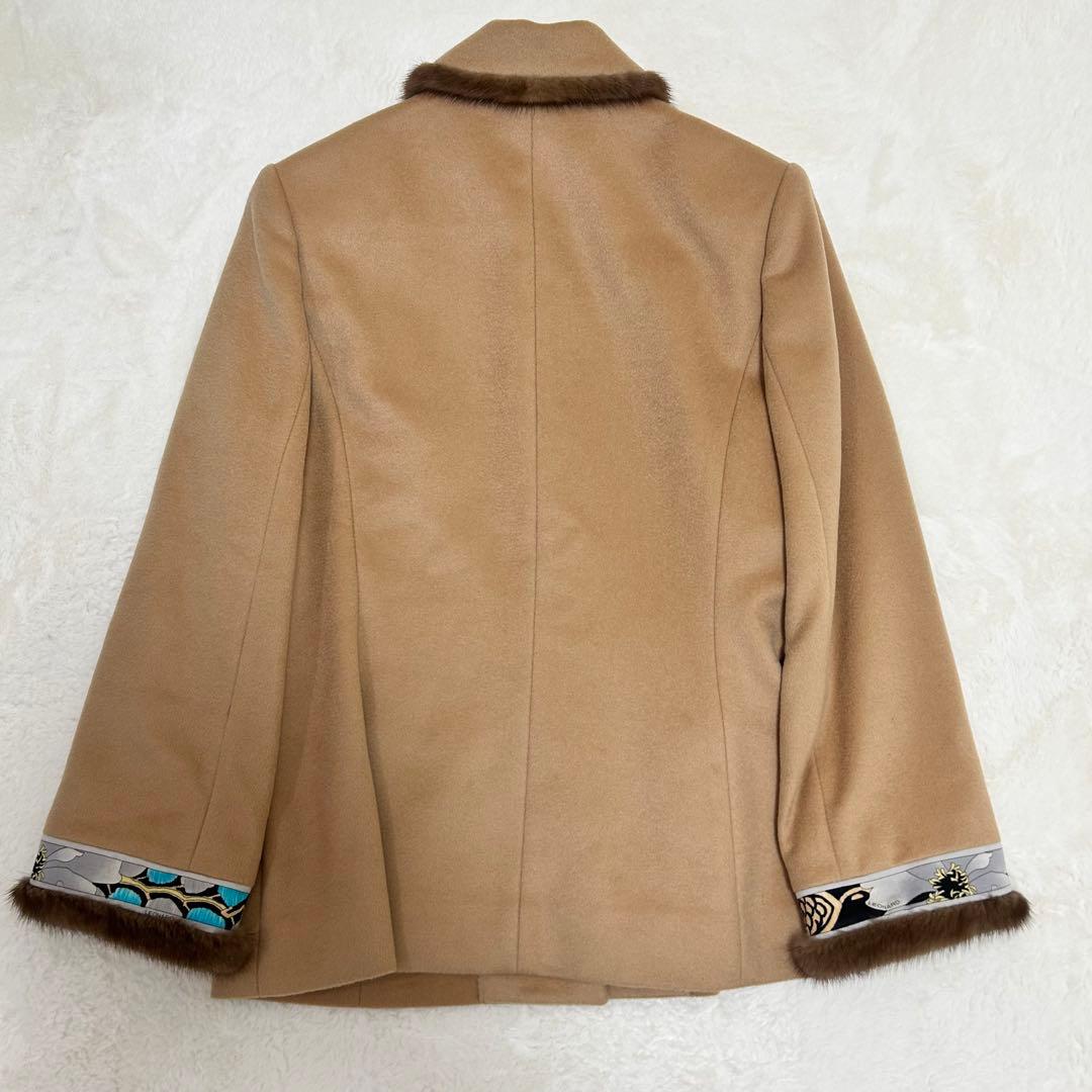 【極美品】レオナール カシミヤ100% ミンクファー ジャケット XLサイズ