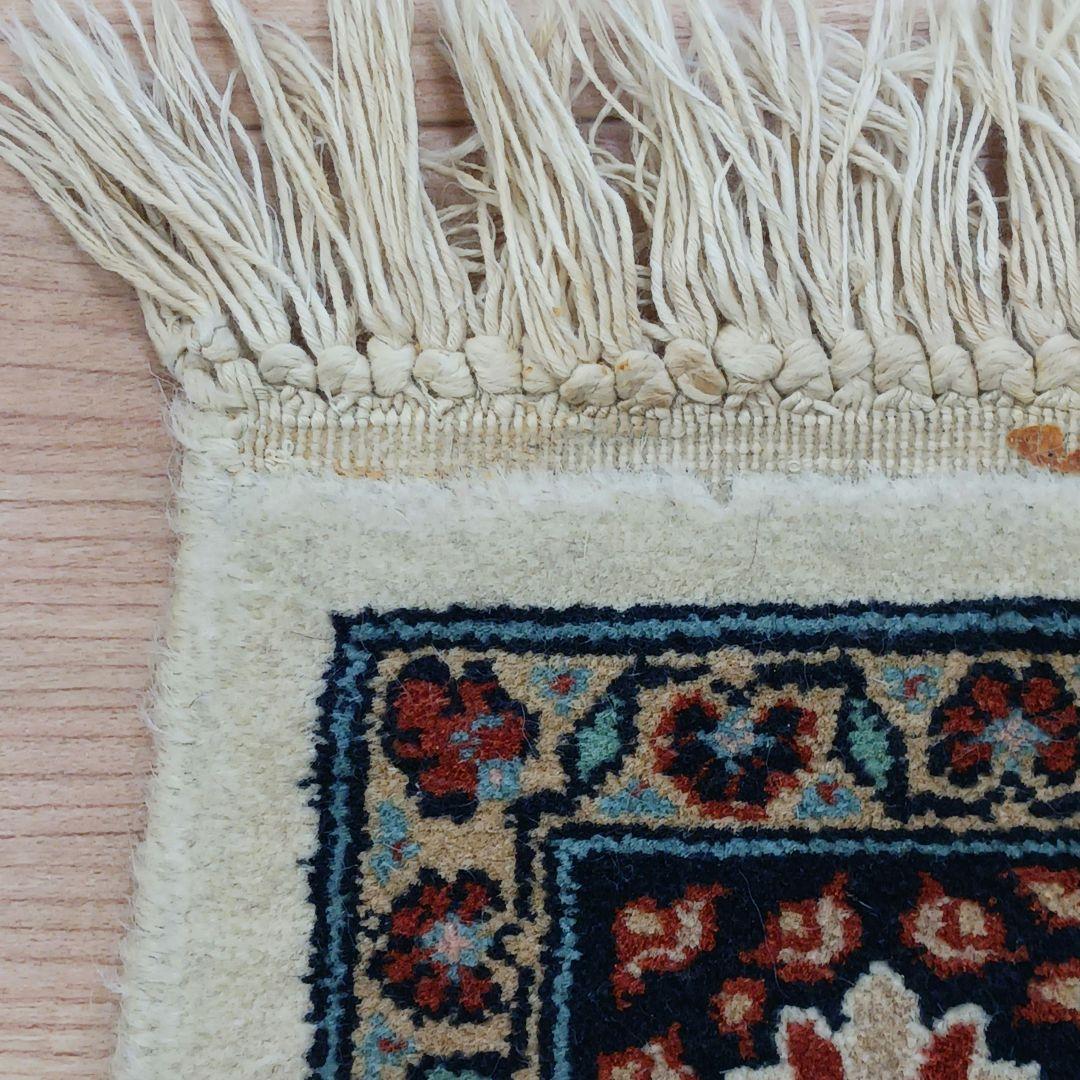 Y2651 高級トルコ絨毯 ウール 手織り 158×96㎝ 小花柄