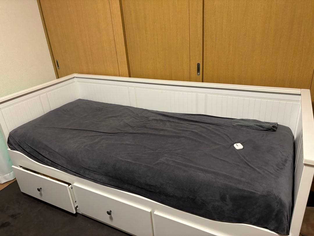 か*つ様 デイベッド 引き出し×3/マットレス×2, ホワイト/80x200 c