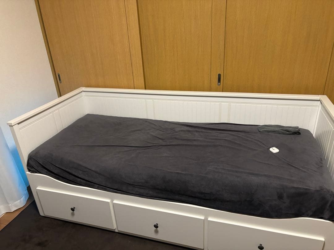 か*つ様 デイベッド 引き出し×3/マットレス×2, ホワイト/80x200 c