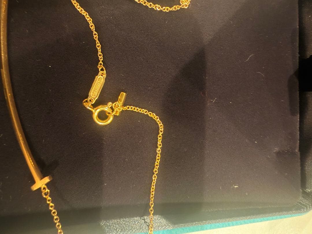 ティファニー　スマイルラージ　ピンクゴールドネックレス