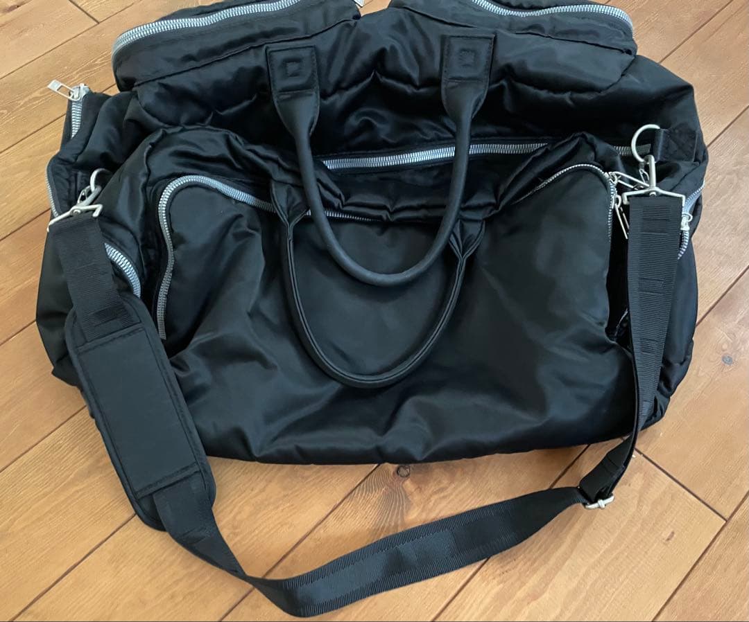 ONOFFゴルフブラックナイロンボストンバッグ