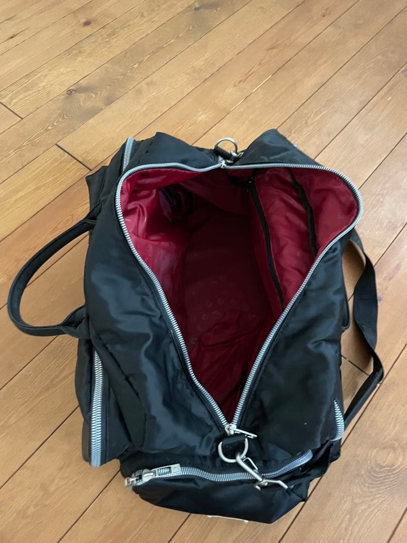 ONOFFゴルフブラックナイロンボストンバッグ