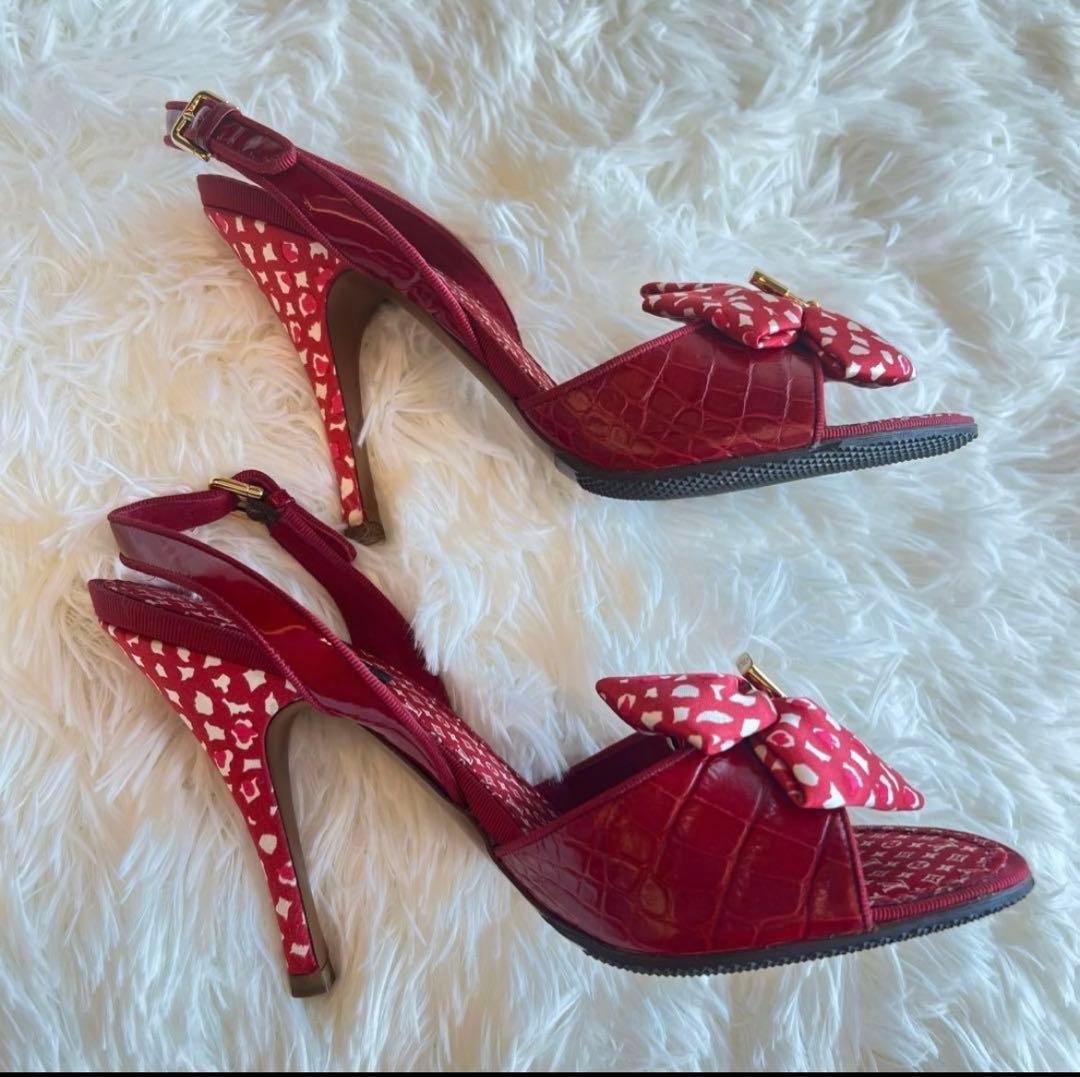 ルイヴィトン サンダル　38 新品未使用　レッド　赤　半額以下