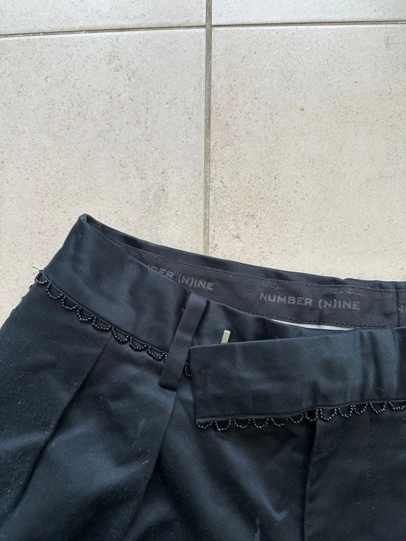 NUMBER (N)INE ブラック ハーフパンツ ナンバーナイン