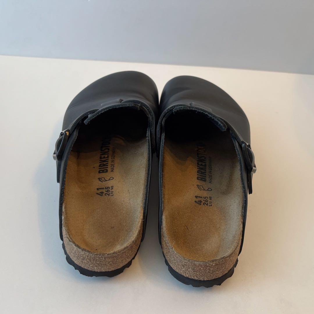美品 BIRKENSTOCK BOSTON ボストン ナチュラルレザー ブラック