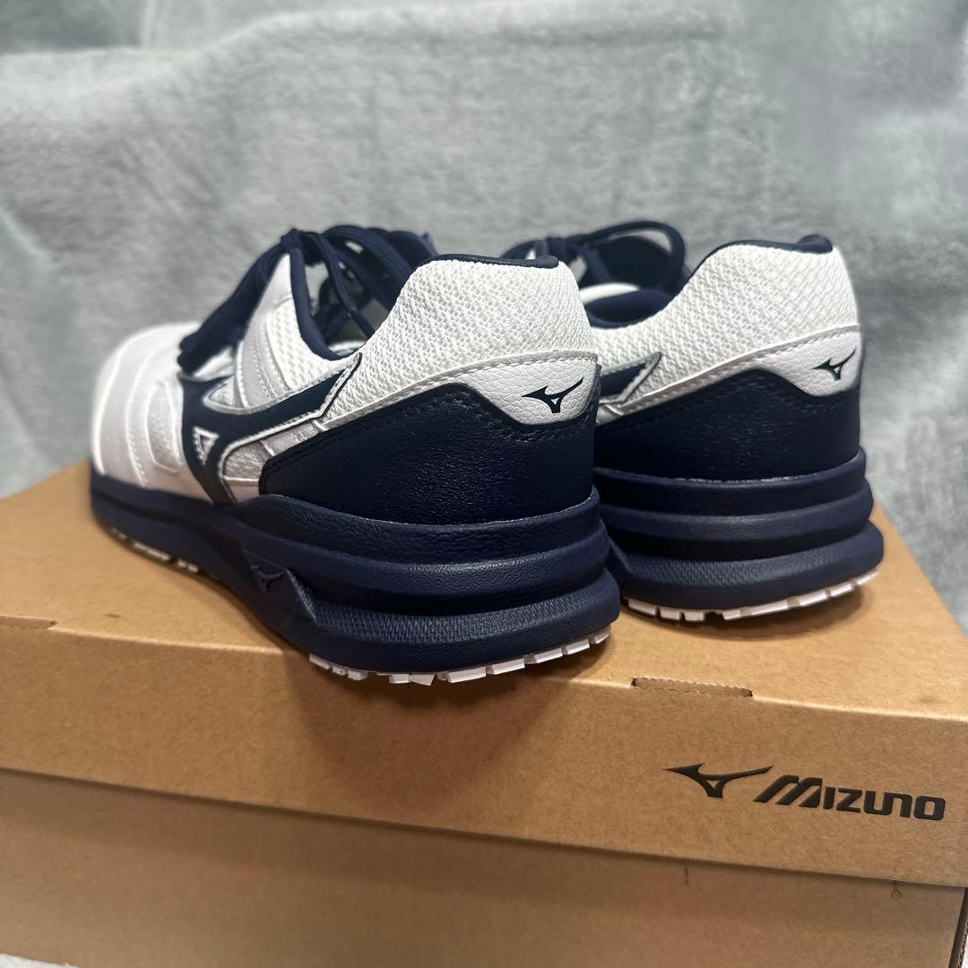 Mizuno 安全靴 ホワイト/ネイビー