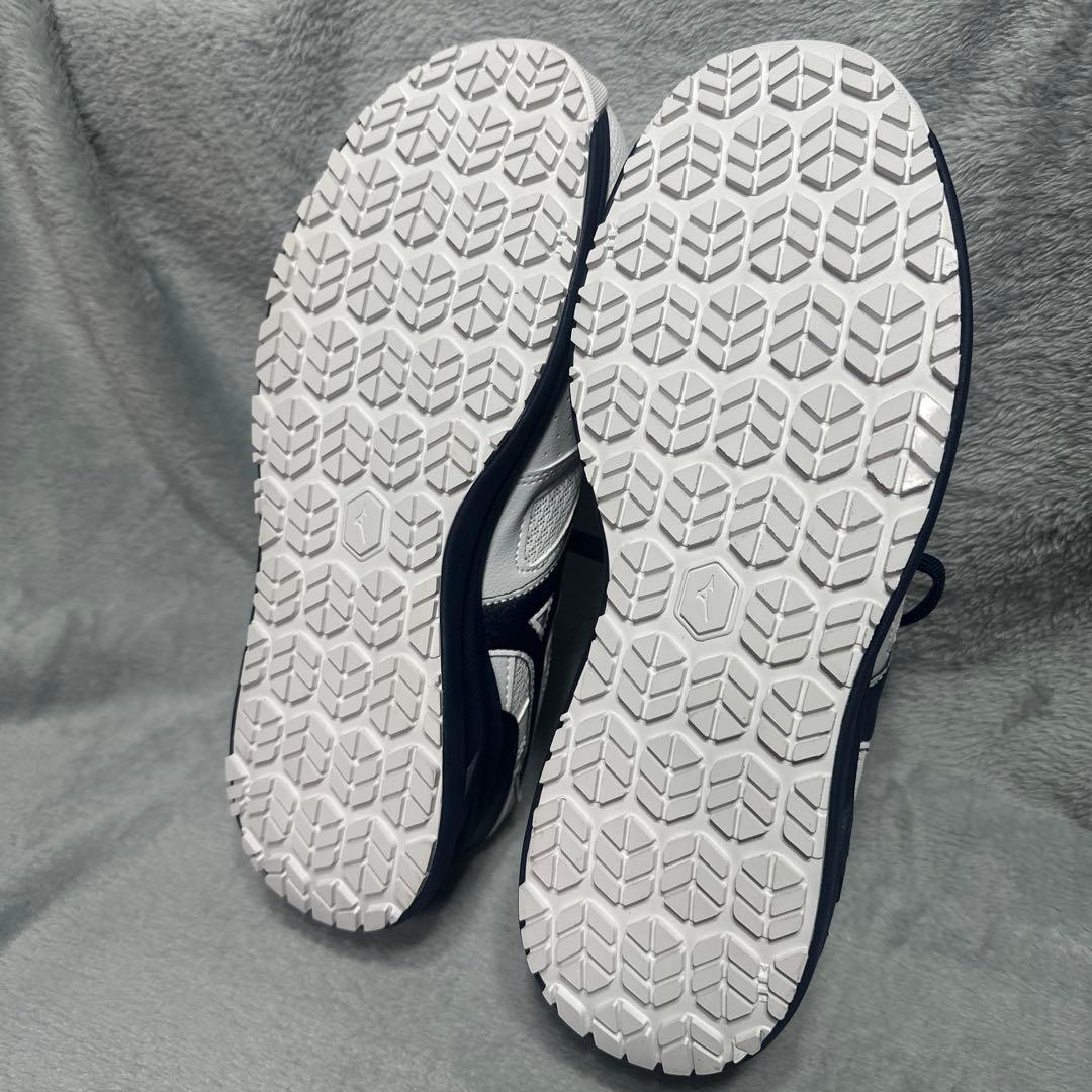 Mizuno 安全靴 ホワイト/ネイビー