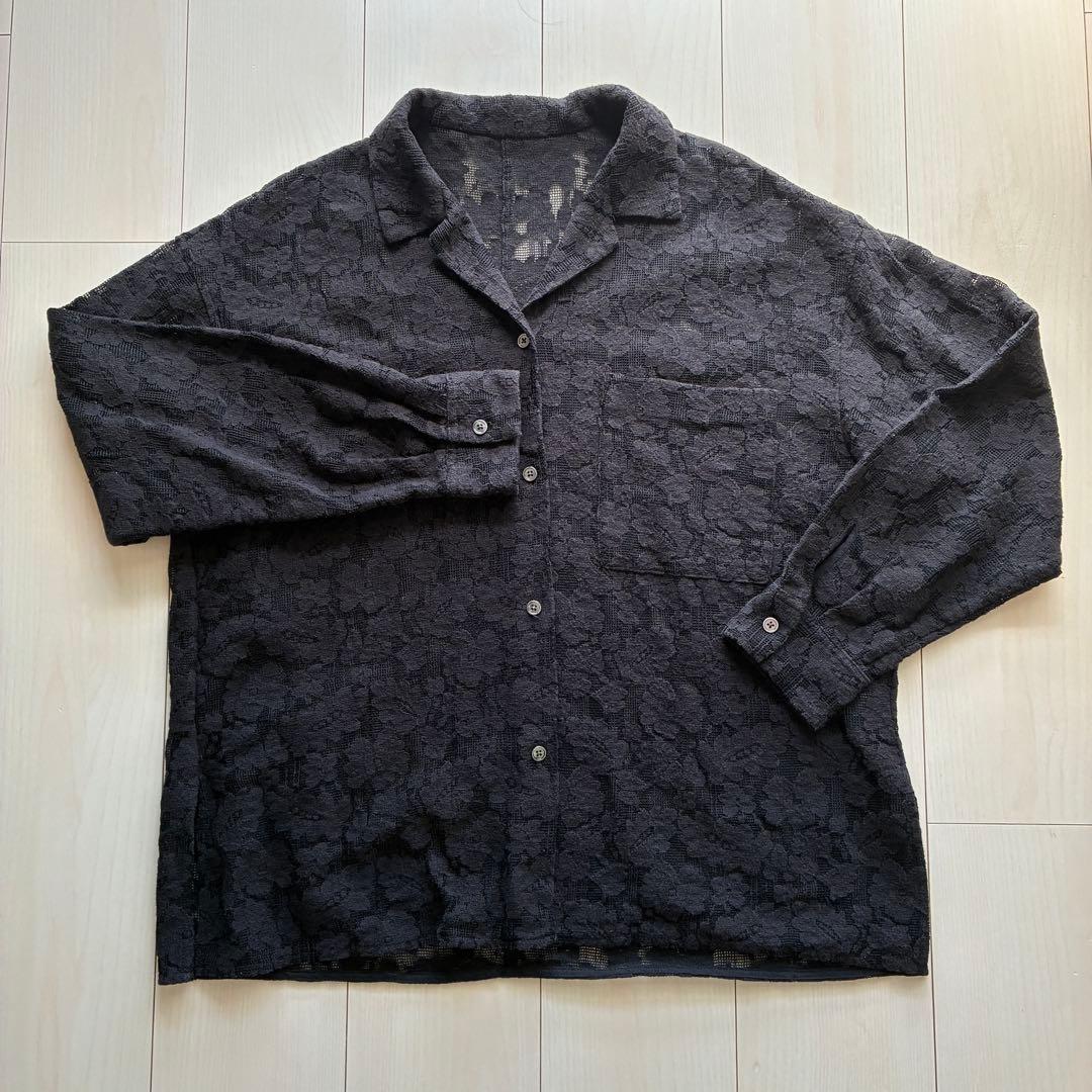 Spick and Span スピックアンドスパン レースオープンカラーシャツ