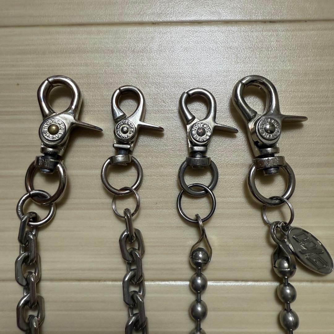 ヒステリックグラマー ウォレットチェーン2本 ジャンク品 希少60cm級