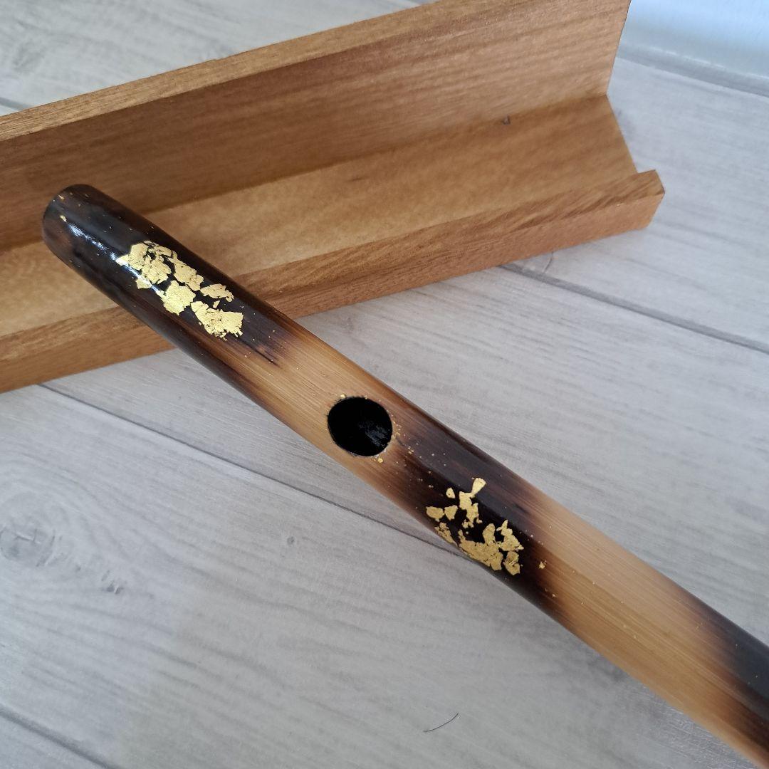 篠笛 古典調 六本調子(七穴)　 金箔装飾付き 竹製