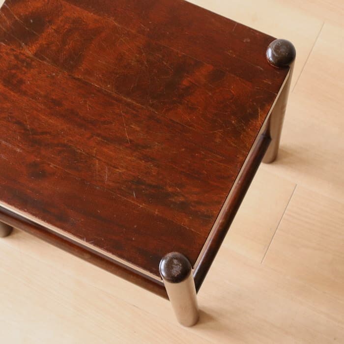 アンティーク 北海道民芸家具 スツール 花台 木製 樺材