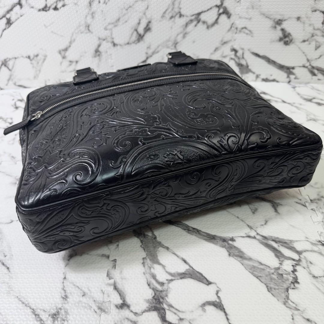 エトロ　マルゴット　ブリーフケース　ビジネスバッグ　2way A4収納可能　黒