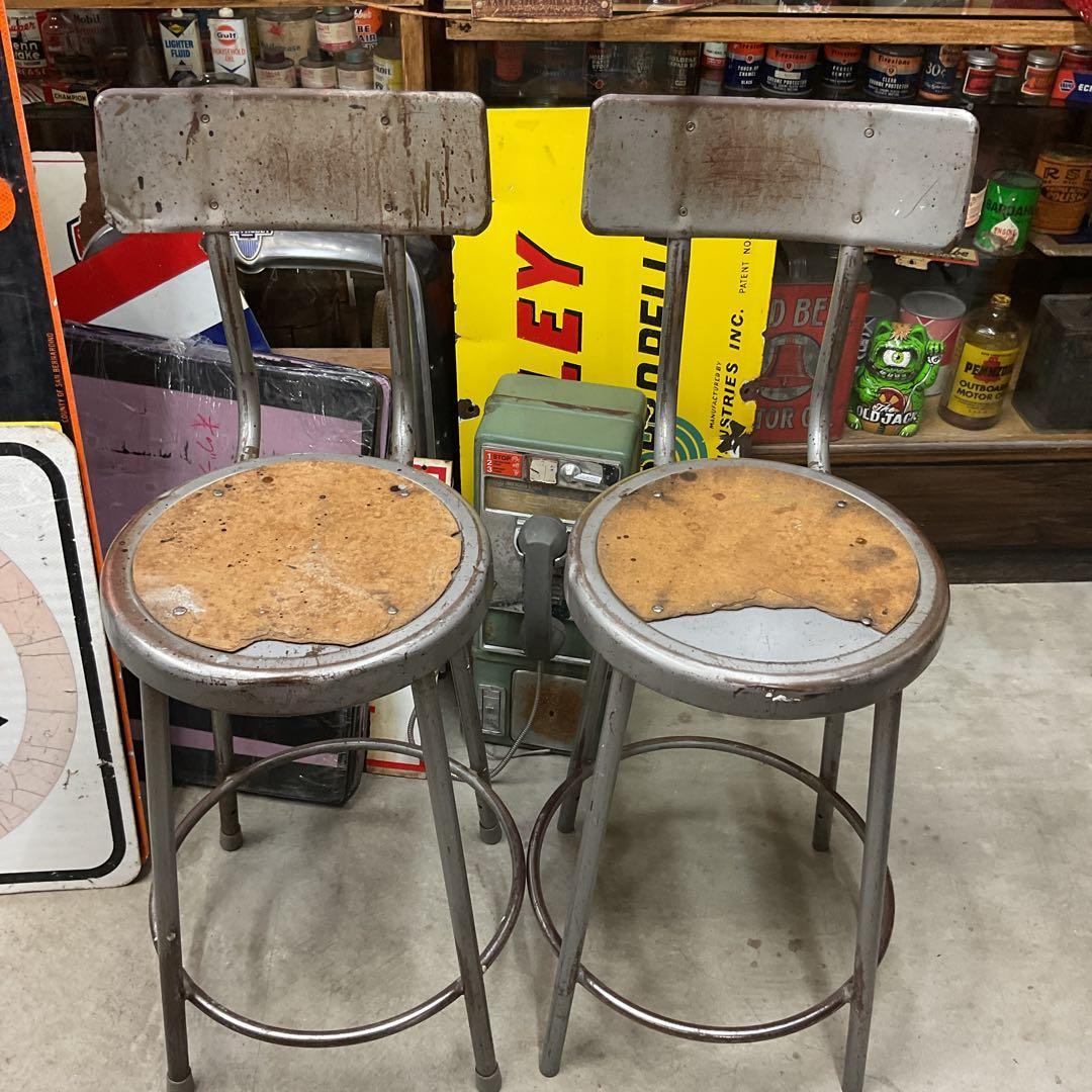 USAインダストリアル　スツール2脚