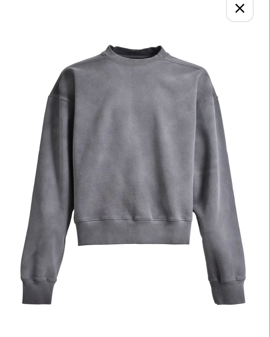 BREATH グレー クルーネックスウェット ヴィンテージ加工 BAD HOP