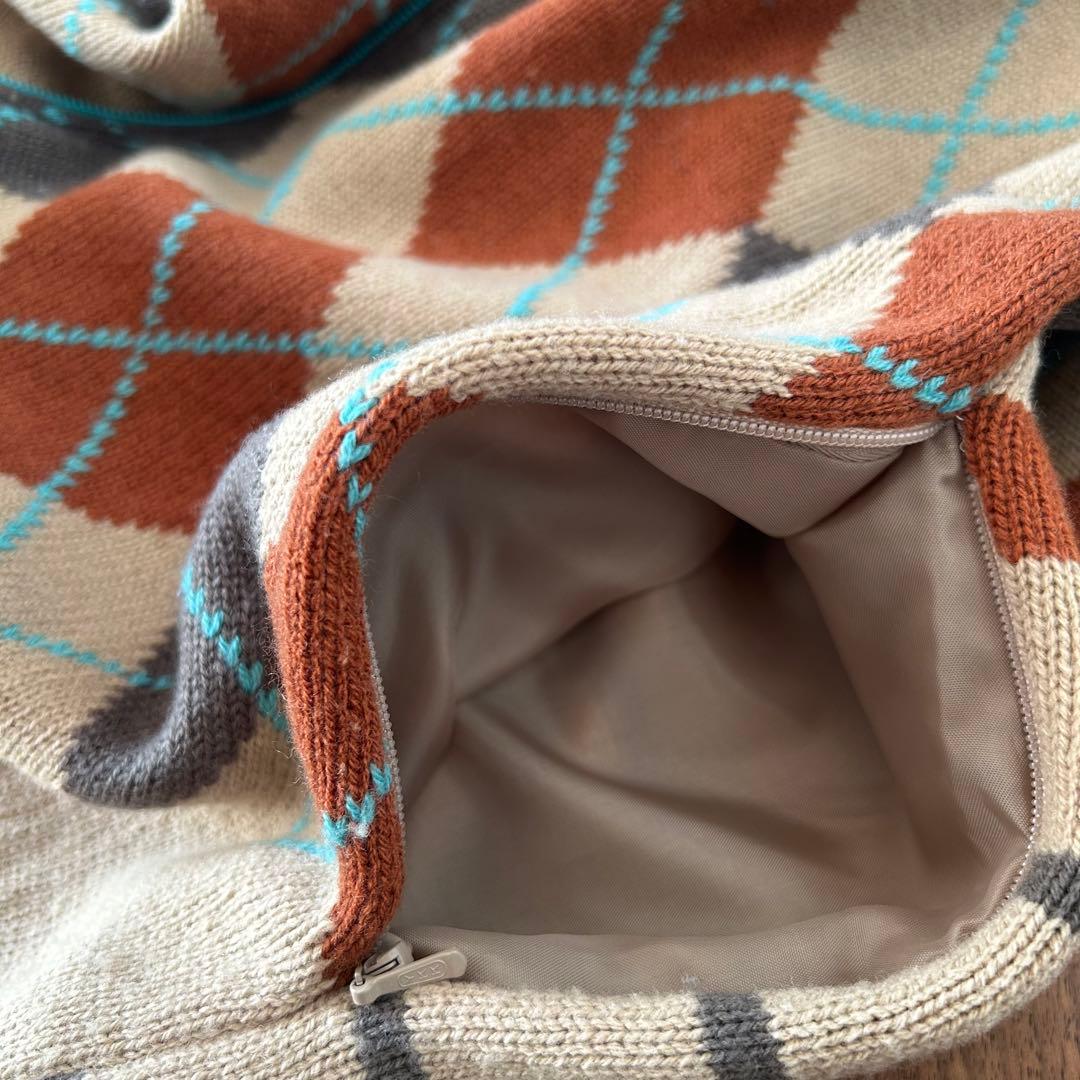 PEARLY GATES 袖中綿　ニット ジャケット アーガイル×ボーダー柄