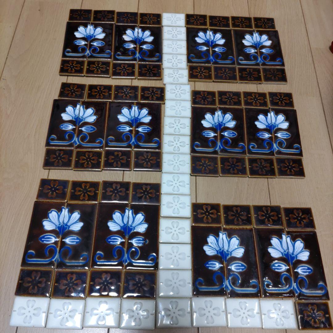 mime、ビンテージ花柄タイル