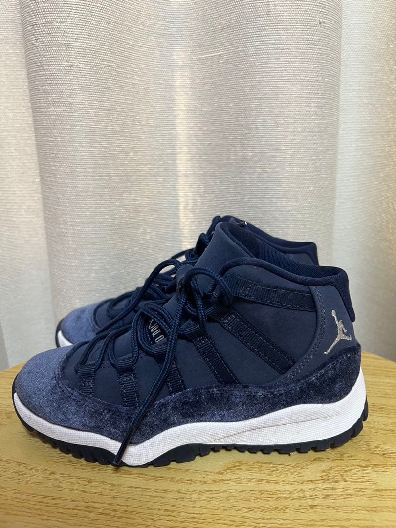 その他 NIKE 19cm AIR JORDAN 11 NAVY&SILVER
