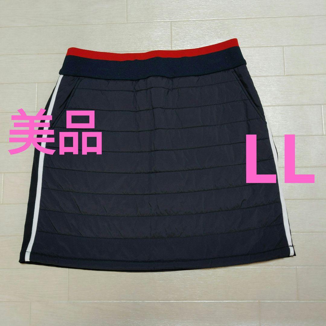 美品　マンシングウェア　中綿スカートＬＬ　黒ブラック