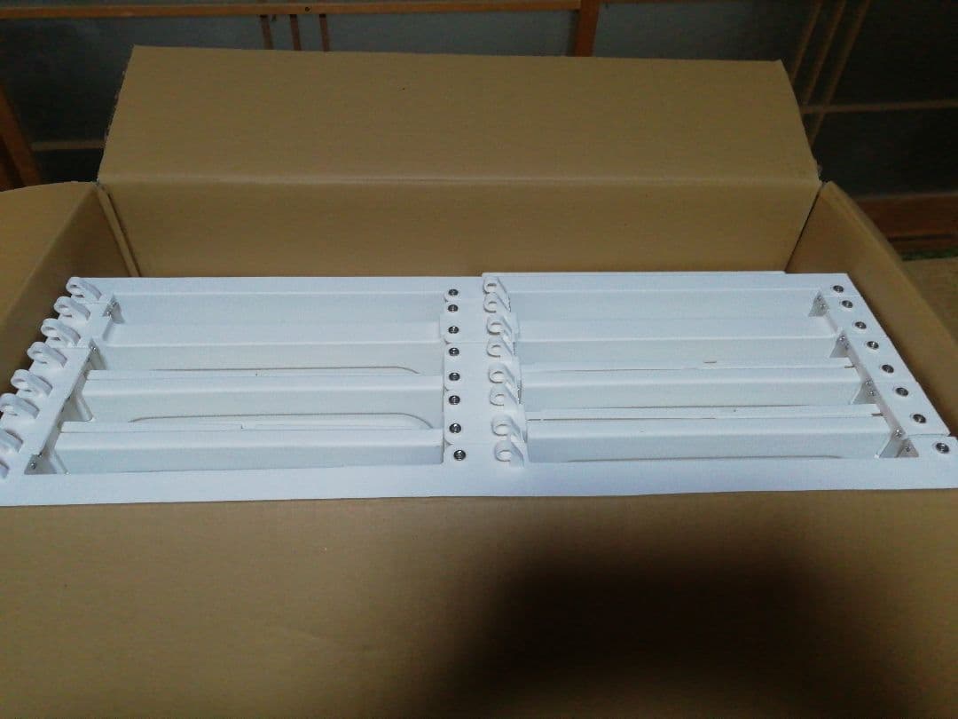 リエンちん　モリリン 折り畳みワードローブ 白扉2列 S109 説明書あり