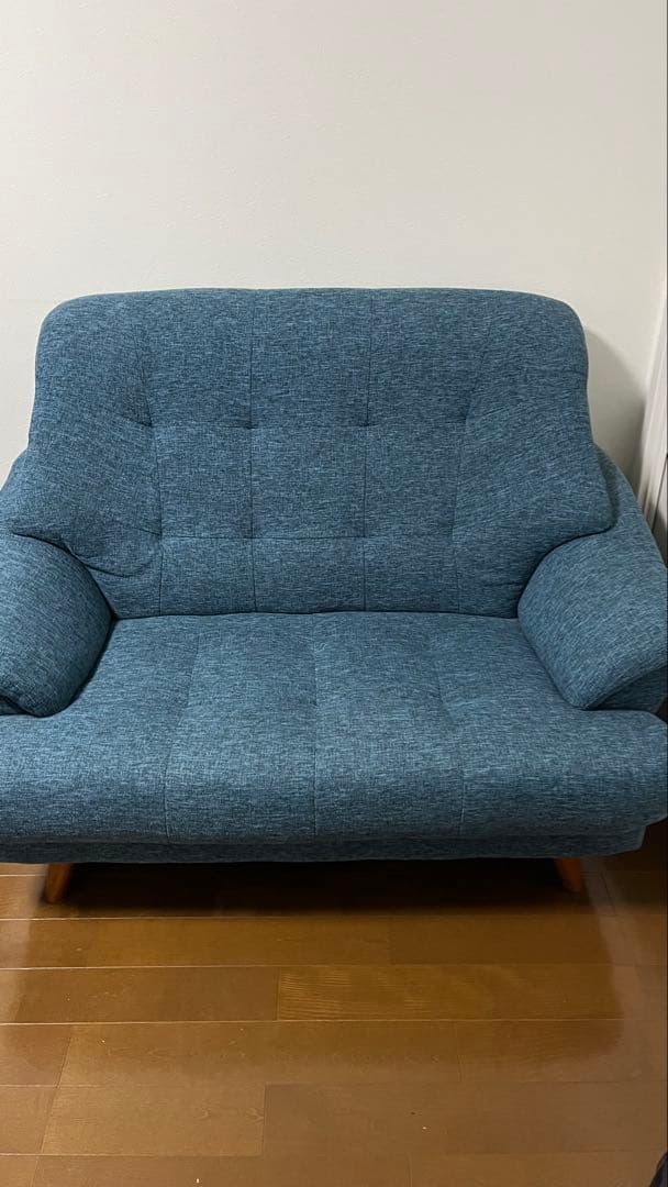 【4/4処分予定】NOCE 2人がけ　ソファ　HY2766 ブルー　ハイバック