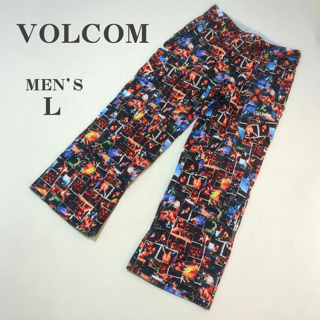 3178【美品】ボルコム スノボウェア パンツ 写真風プリント Lサイズ