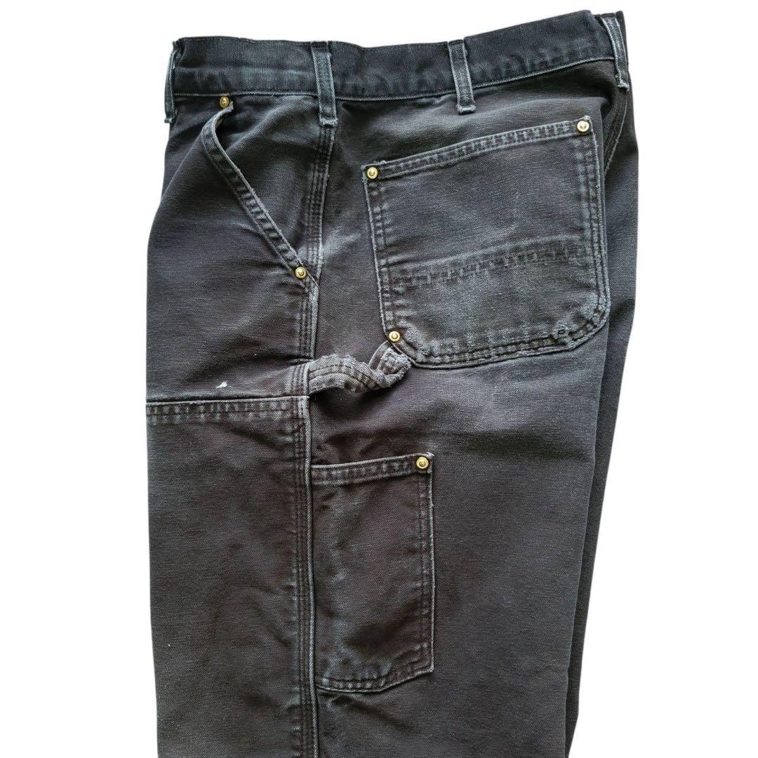 スーパーフェード　カーハート　ダブルニー　ペインターパンツ　USA製　ブラック