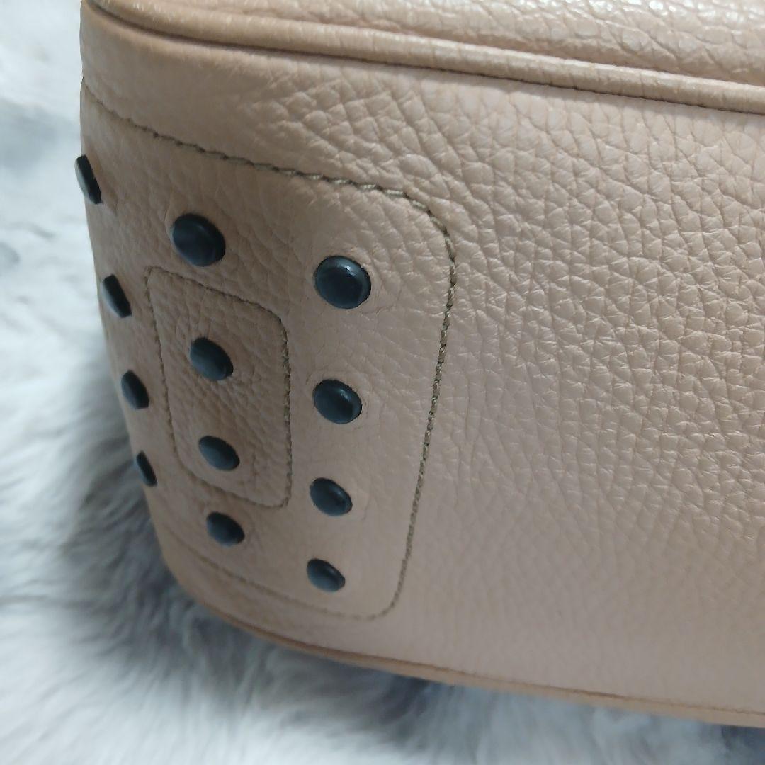 【美品】TOD'Sトッズハンドバックワンショルダーピンクレザー